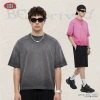 BE Men's Wear: Spring/Summer American retro stir-fried and aged Boxy loose short-sleeved T-shirt, short and wide casual top T-shirt for men's fashion Application Scenario